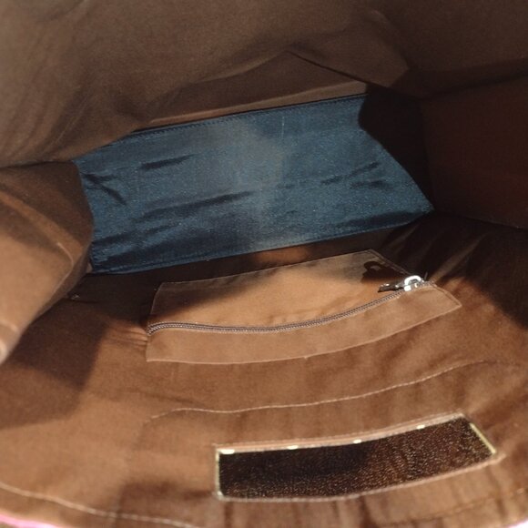 Silk Vintage Argyle Shopper's Tote, NWOT - Picture 5 of 5